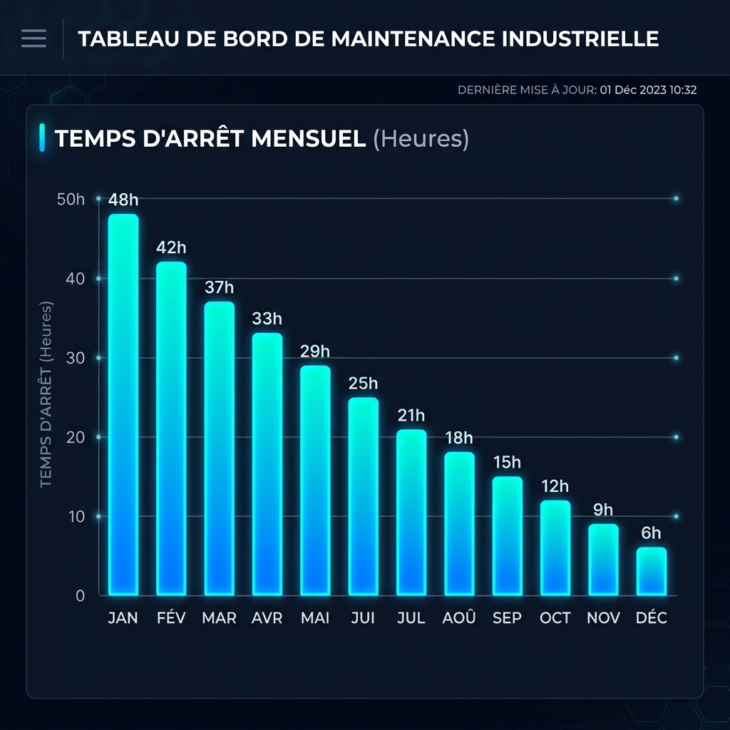 Temps d'arrêt mensuel